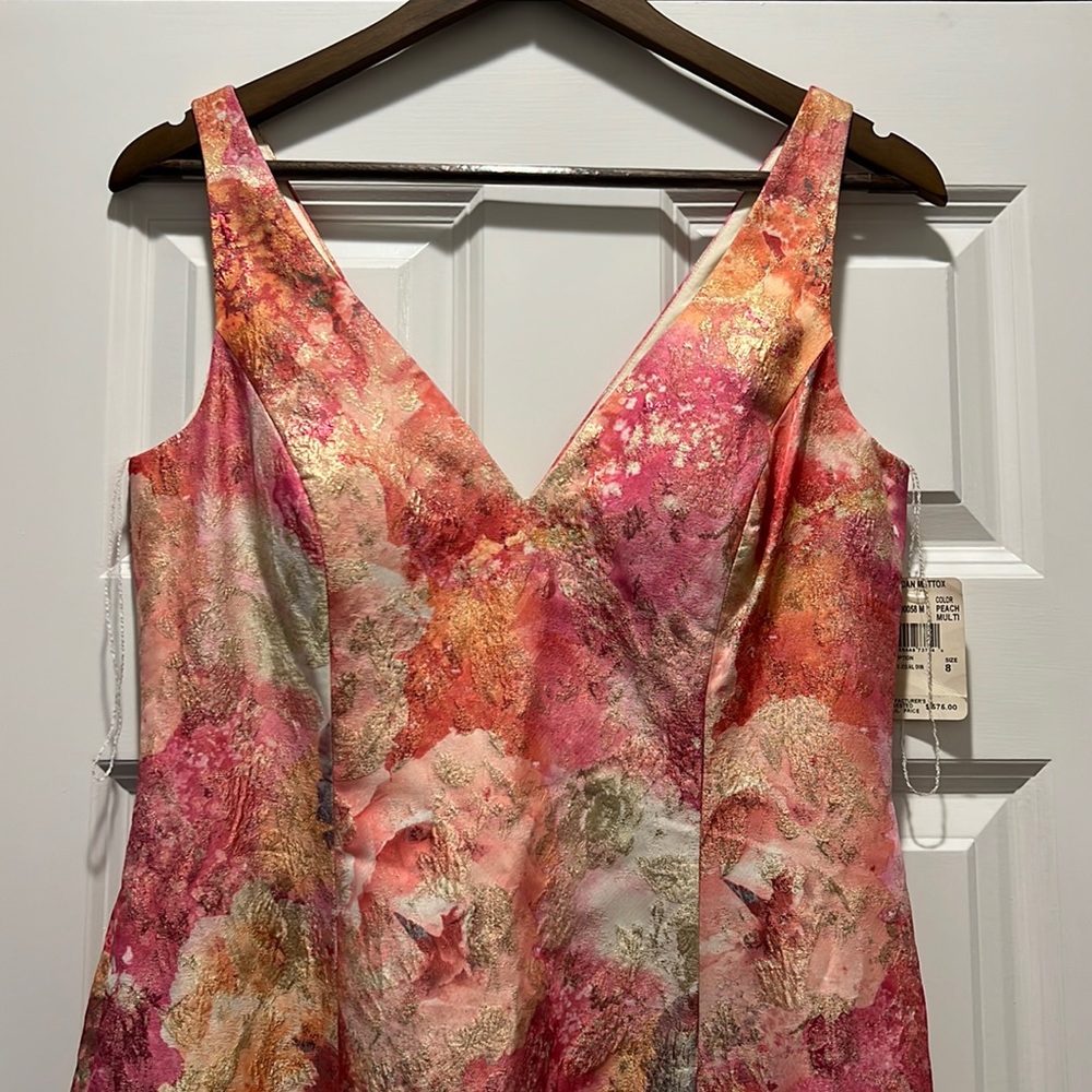 NWT pink/multi Aidan Mattox dress size 8